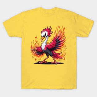 A digital painting of a phoenix bird T-Shirt